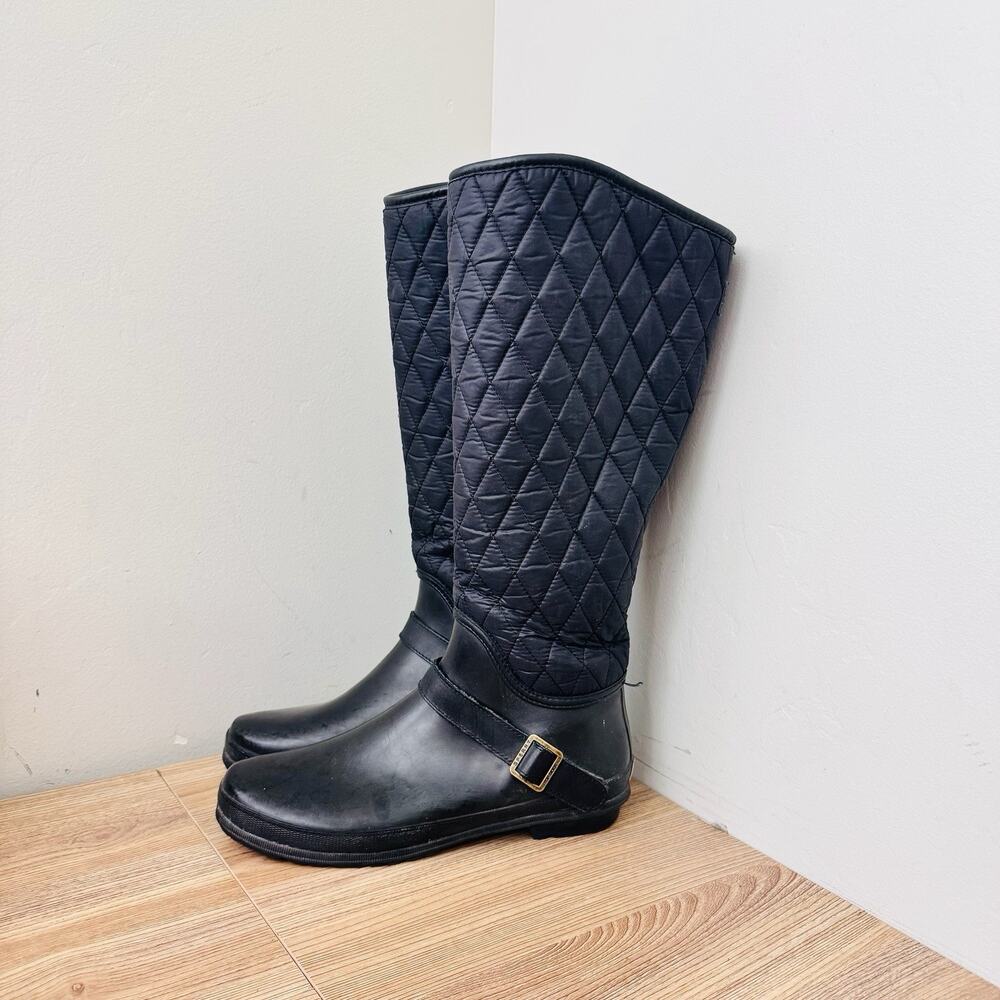 Sperry Hingham quilted knee-high rain boots Black Women’s Size 9